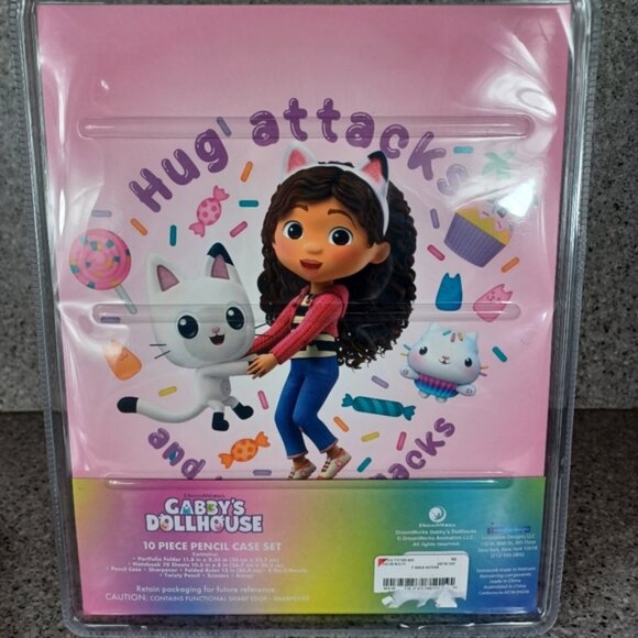 School Pencil Kids Case Set Gabby's Dollhouse Writing Crafting Supplies - Picture 4 of 4